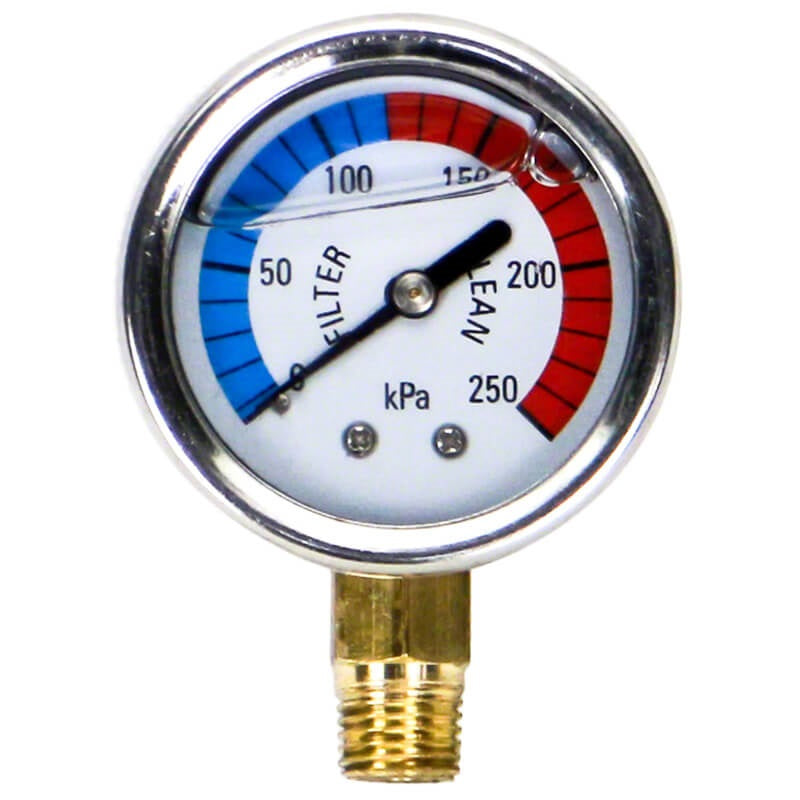 Waterco Pool Filter - Pressure Gauge oil filled