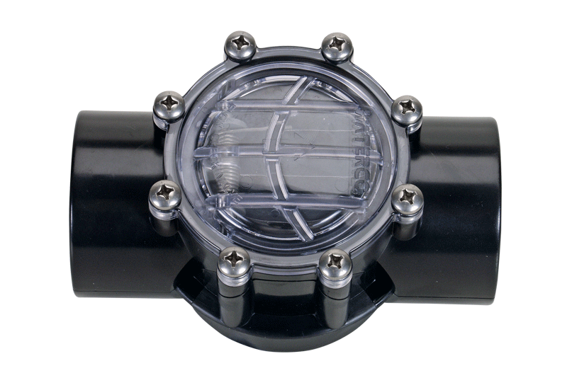 PVC Flow Check Valve - non return - spring loaded