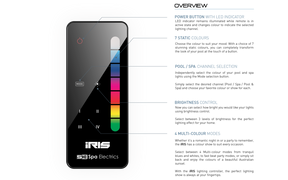 Spa Electrics lights - IRIS Remote controller system